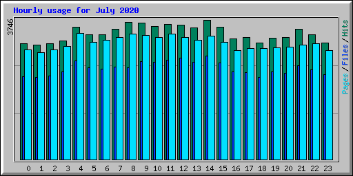 Hourly usage for July 2020