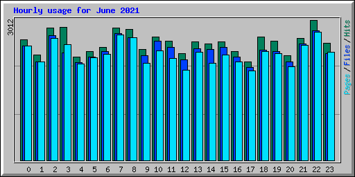 Hourly usage for June 2021