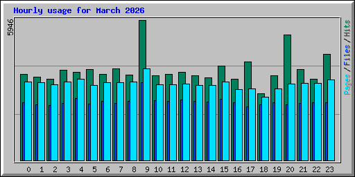 Hourly usage for March 2026